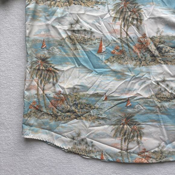 Thomas Sterling London Men Large Hawaiian Shirt Aloha Sailboat Palm Tree AOP - Picture 15 of 16